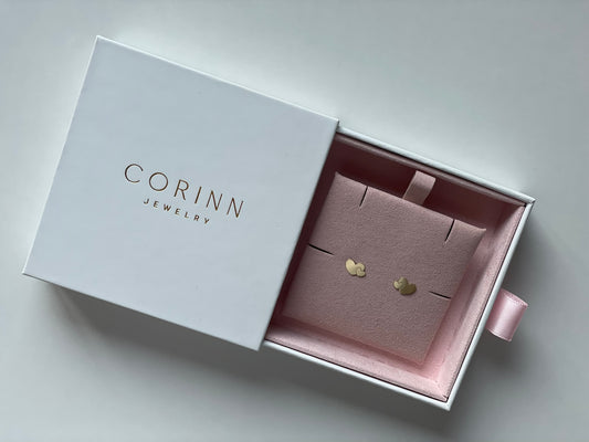 Cercei Golden Heart din aur 14k