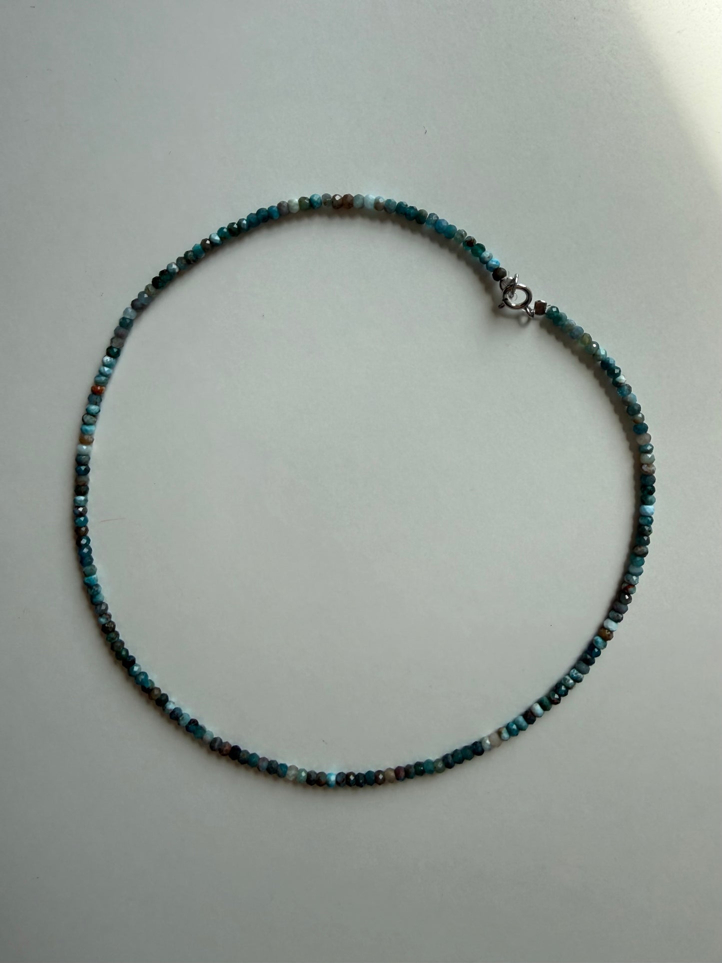Colier apatit discuri 3mm și Argint 925