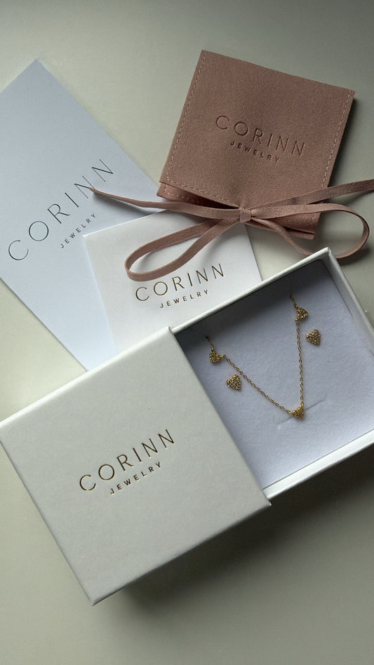 Colier cu inimioare din Argint 925