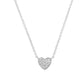 Colier din argint 925 cu inimioara si pietre din zirconiu Plain Heart