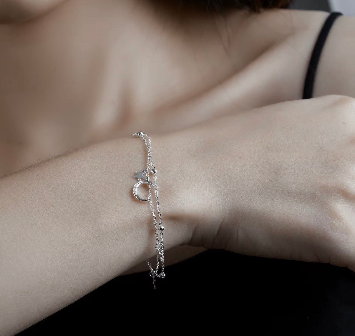 Bratara Moon and Star din Argint 925