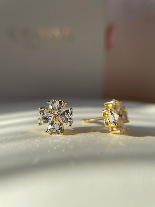 Cercei din argint 925 Crystal Flower