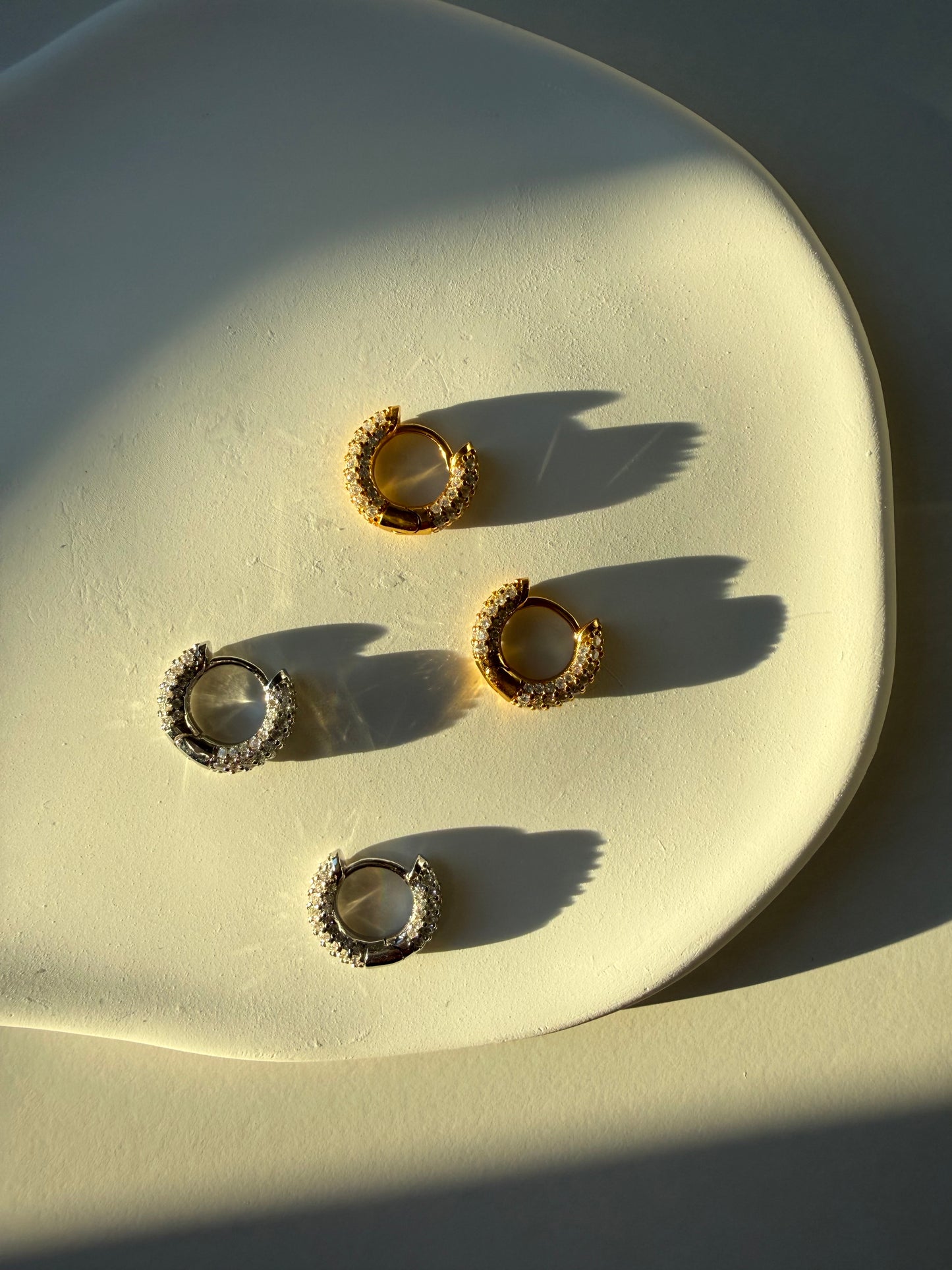 Cercei Crystal Hoops din Argint 925