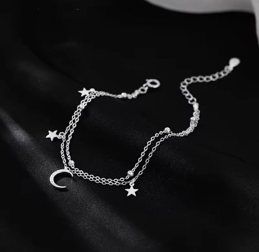 Bratara Moon and Star din Argint 925