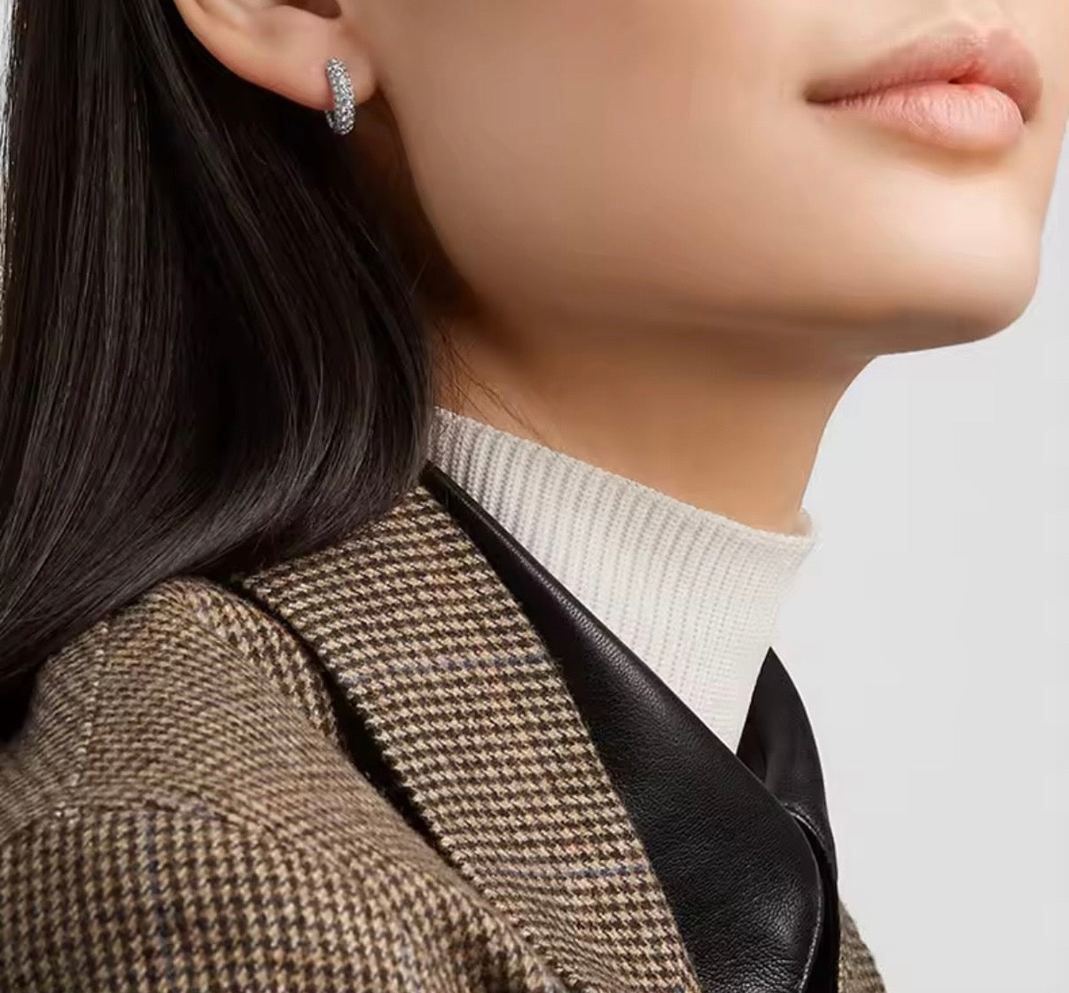 Cercei Crystal Hoops din Argint 925