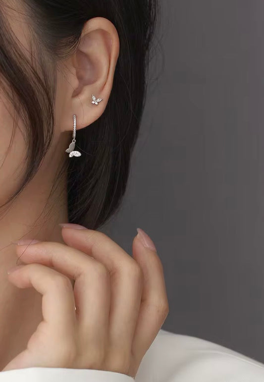 Cercei Sparkling Butterfly din Argint 925