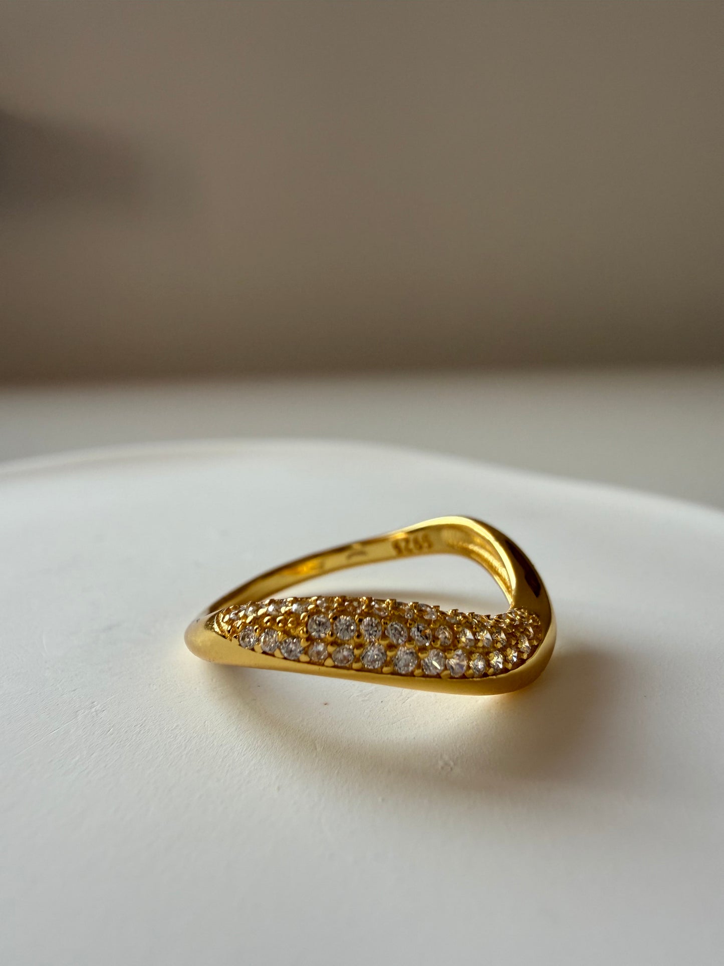 Inel Sparkling Waves din Argint 925