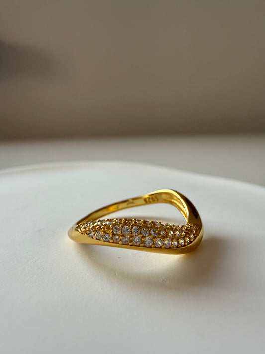 Inel Sparkling Waves din Argint 925