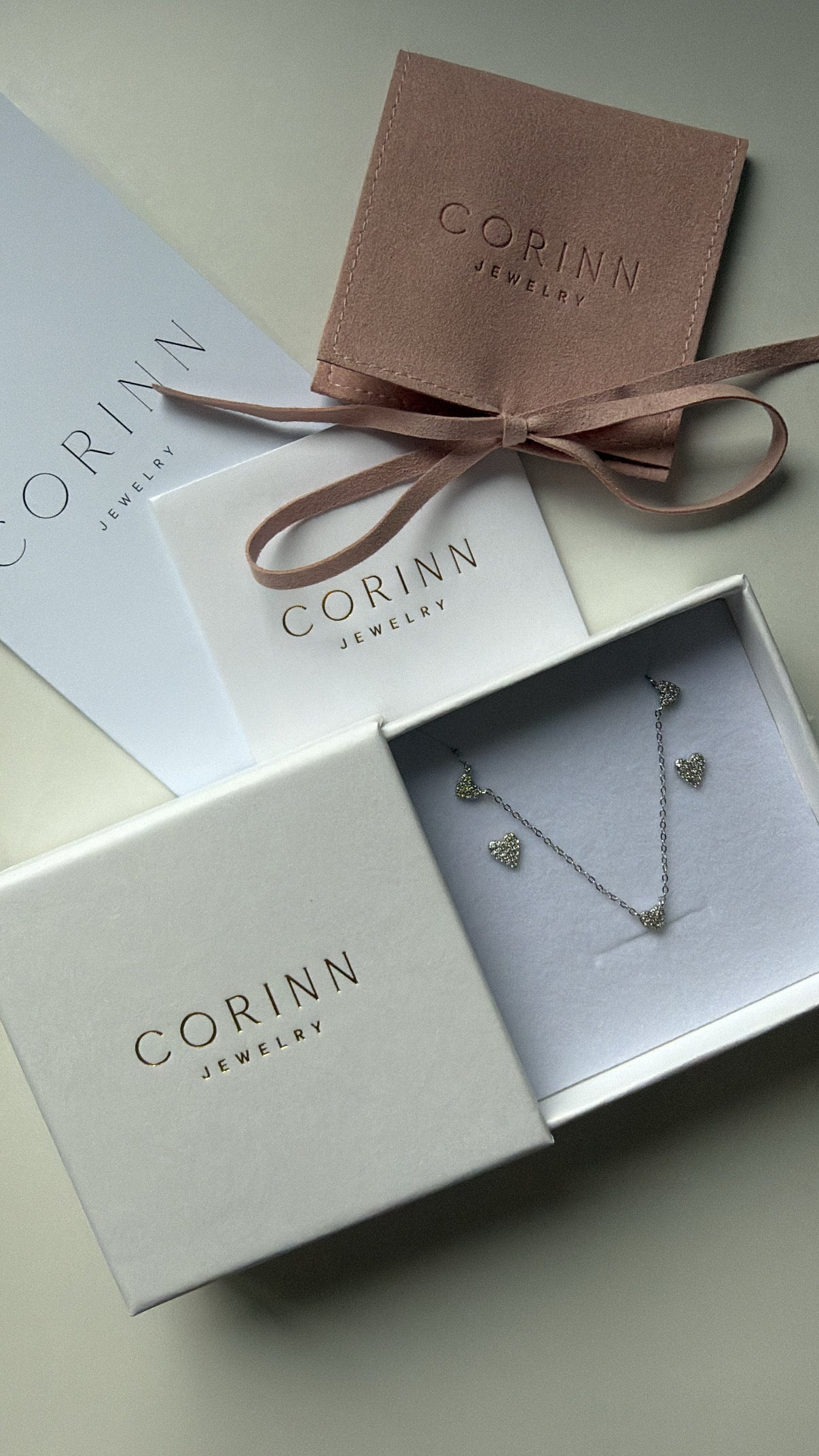 Colier cu inimioare din Argint 925