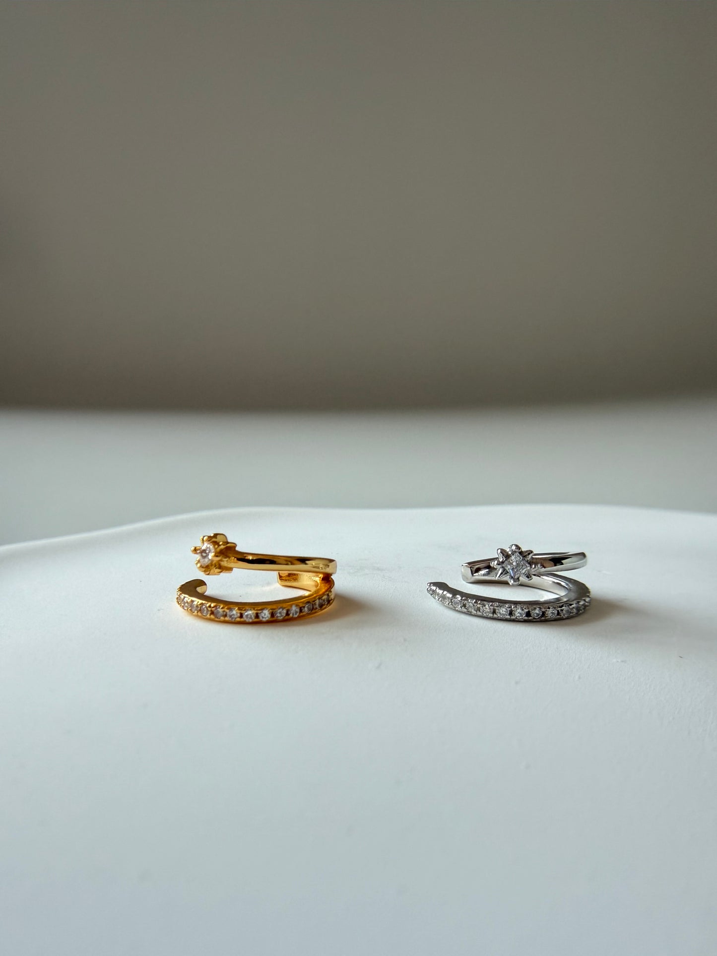 Cercel Ear Cuff Zirconia Star din Argint 925