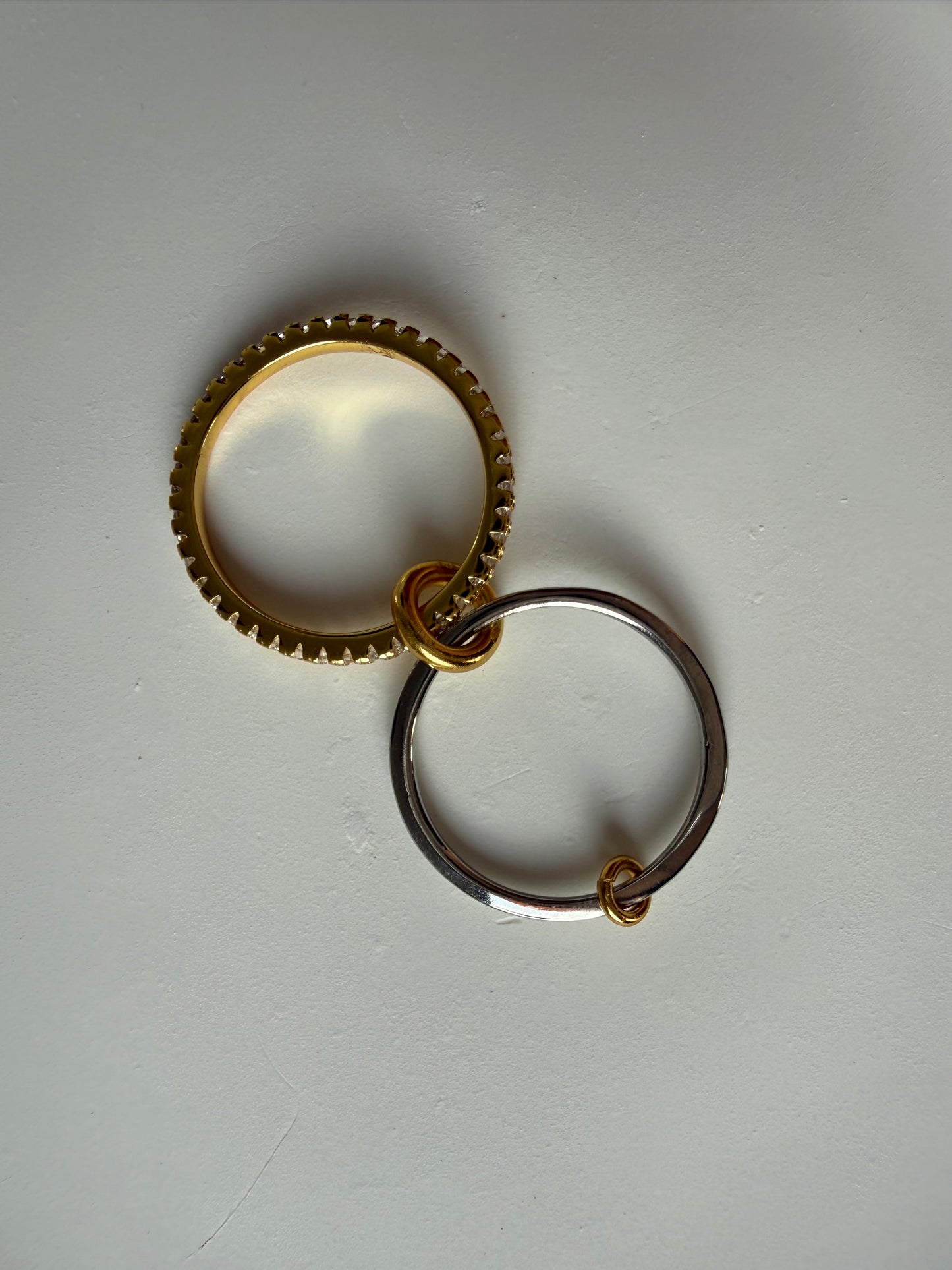 Inel dublu cu cristale din Argint 925