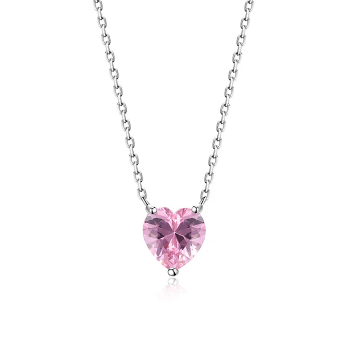 Lantisor din argint 925 Pink Crystal