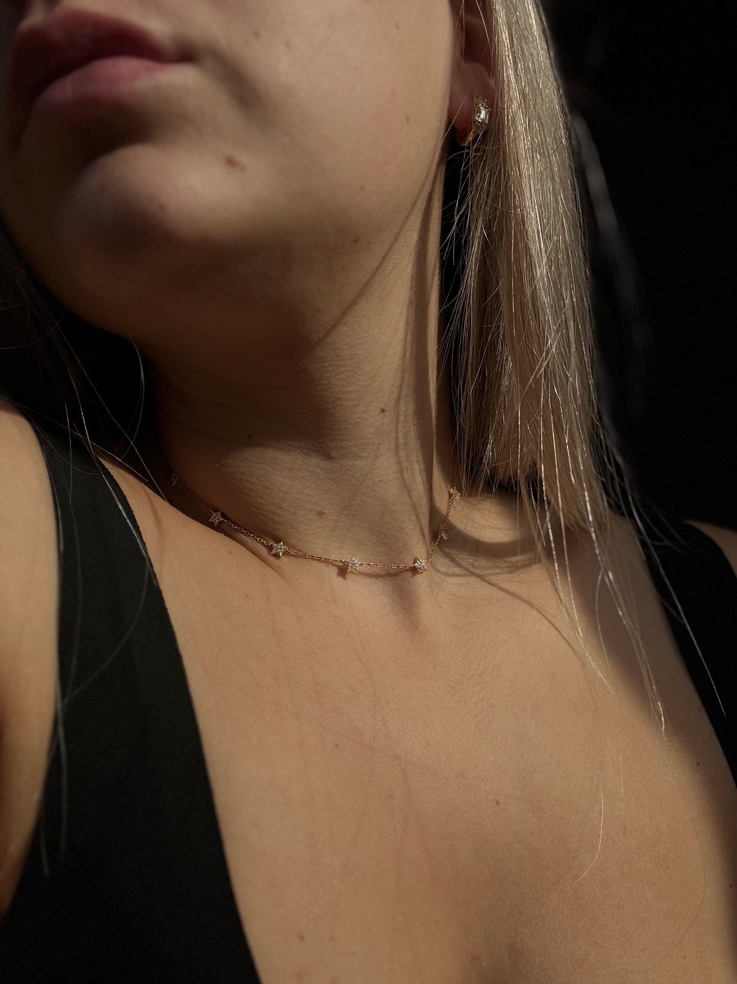 Colier din argint 925 cu stelute si pietre de zirconiu Full Shiny Stars