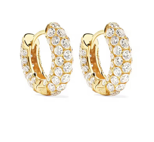 Cercei Crystal Hoops din Argint 925