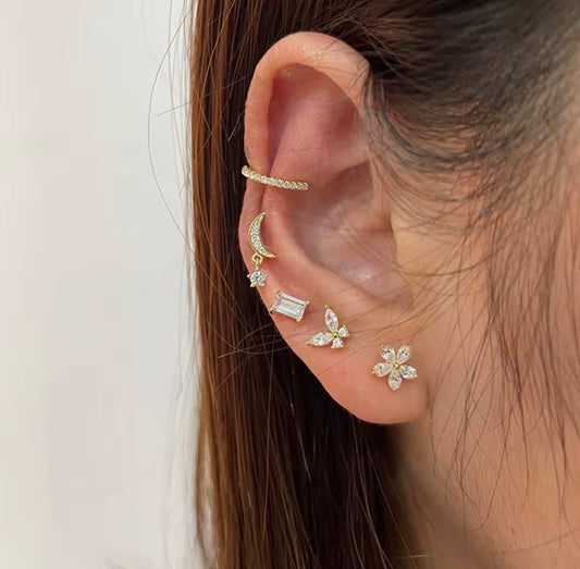 Cercei din argint 925 Mini-Butterfly