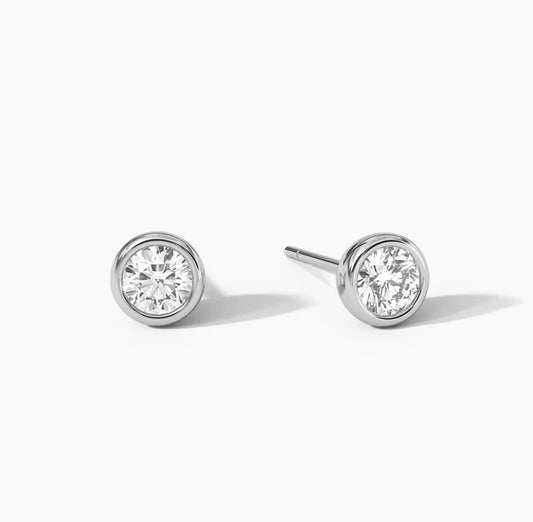 Cercei Stud Moissanite Diamond din argint 925