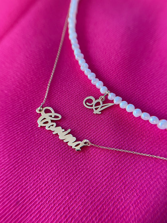 Colier cu nume personalizat din Aur 14k