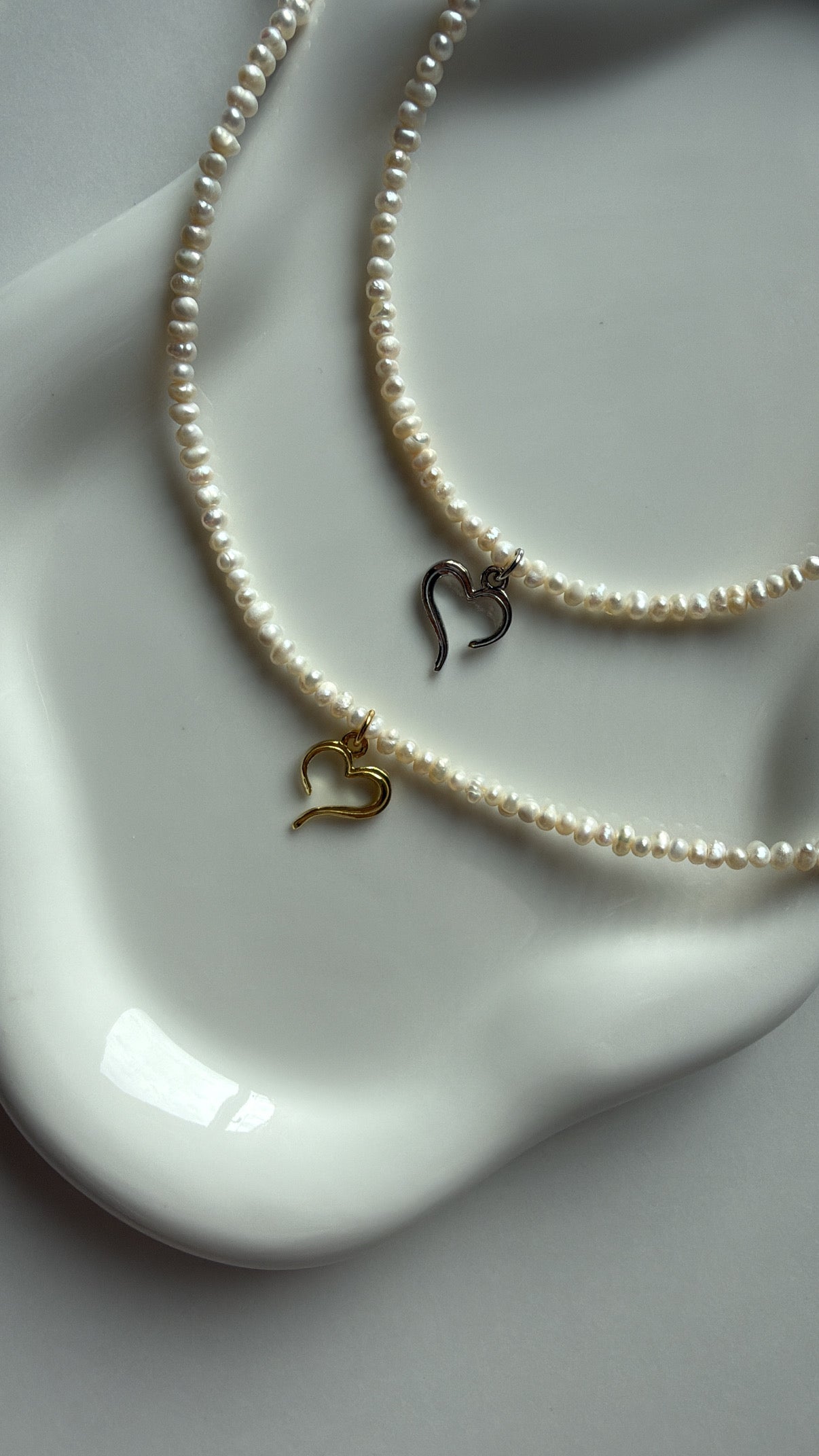 Colier Pearl Heart din Argint 925 cu perle de cultură