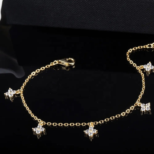 Bratara din argint 925 cu floricele mici Delicate Flower