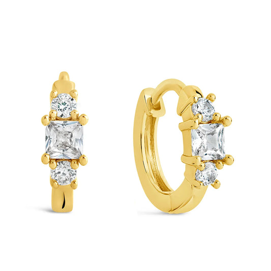 Cercei huggies din argint 925 cu pietre de zirconiu Touch of Sparkle